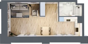 1 pokój, apartament 39,60 m², parter, oferta nr 00.1.M14, Mieszczańska Park, Wrocław, Nadodrze, ul. Dmowskiego