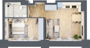 2 pokoje, apartament 40,30 m², parter, oferta nr 00.2.M06, Mieszczańska Park, Wrocław, Nadodrze, ul. Dmowskiego