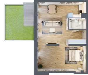 1 pokój, apartament 56,62 m², parter, oferta nr 00.5.M10, Mieszczańska Park, Wrocław, Nadodrze, ul. Dmowskiego