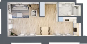 1 pokój, apartament 39,60 m², piętro 1, oferta nr 01.1.M14, Mieszczańska Park, Wrocław, Nadodrze, ul. Dmowskiego