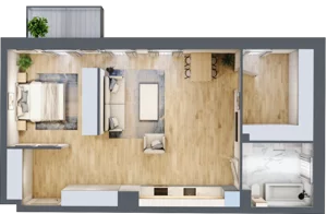 1 pokój, apartament 74,04 m², piętro 1, oferta nr 01.3.M02, Mieszczańska Park, Wrocław, Nadodrze, ul. Dmowskiego