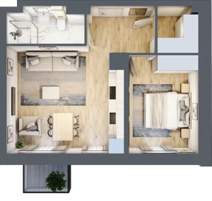 2 pokoje, apartament 44,76 m², piętro 2, oferta nr 02.1.M08, Mieszczańska Park, Wrocław, Nadodrze, ul. Dmowskiego
