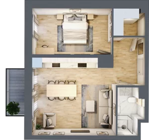 2 pokoje, apartament 50,87 m², piętro 2, oferta nr 02.1.M11, Mieszczańska Park, Wrocław, Nadodrze, ul. Dmowskiego
