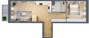 2 pokoje, apartament 51,74 m², piętro 2, oferta nr 02.3.M02, Mieszczańska Park, Wrocław, Nadodrze, ul. Dmowskiego
