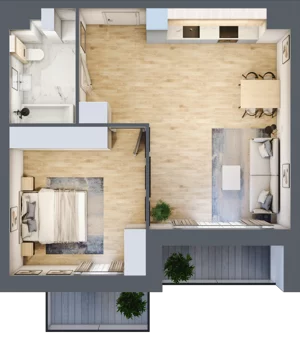 2 pokoje, apartament 52,12 m², piętro 3, oferta nr 03.3.M07, Mieszczańska Park, Wrocław, Nadodrze, ul. Dmowskiego