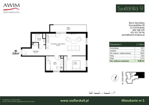 3 pokoje, mieszkanie 70,98 m², piętro 2, oferta nr M5, Szaflarska 9, Kraków, Podgórze, ul. Szaflarska 9