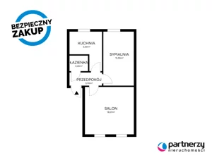 Mieszkanie dwupokojowe 44,27 m², Gdańsk, Związkowa, Sprzedaż