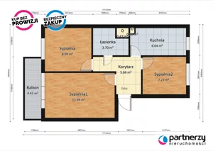 Mieszkanie trzypokojowe 45,60 m², Gdynia, Obłuże, Sprzedaż