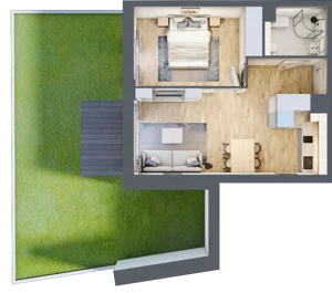 2 pokoje, apartament inwestycyjny 40,47 m², parter, oferta nr MN07, Apartamenty Wypoczynkowa, Jastrzębia Góra, ul. Wypoczynkowa