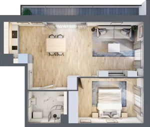 2 pokoje, apartament inwestycyjny 47,42 m², piętro 2, oferta nr MN34, Apartamenty Wypoczynkowa, Jastrzębia Góra, ul. Wypoczynkowa