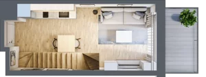 2 pokoje, apartament inwestycyjny 35,74 m², piętro 3, oferta nr MN54, Apartamenty Wypoczynkowa, Jastrzębia Góra, ul. Wypoczynkowa