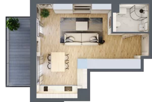 1 pokój, apartament inwestycyjny 32,13 m², piętro 1, oferta nr MN16, Apartamenty Wypoczynkowa, Jastrzębia Góra, ul. Wypoczynkowa