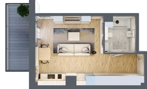 1 pokój, apartament inwestycyjny 28,16 m², piętro 1, oferta nr MN29, Apartamenty Wypoczynkowa, Jastrzębia Góra, ul. Wypoczynkowa