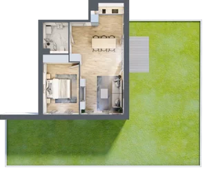 2 pokoje, apartament inwestycyjny 47,42 m², piętro 2, oferta nr MN34, Apartamenty Wypoczynkowa, Jastrzębia Góra, ul. Wypoczynkowa