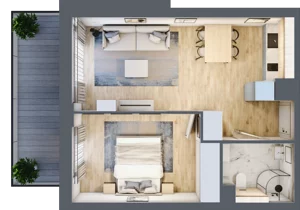 2 pokoje, apartament inwestycyjny 38,71 m², piętro 1, oferta nr MN25, Apartamenty Wypoczynkowa, Jastrzębia Góra, ul. Wypoczynkowa