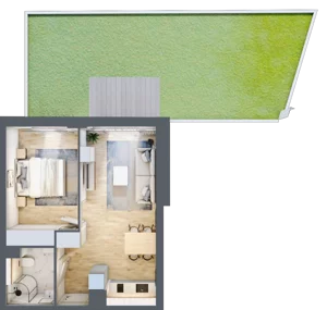 2 pokoje, apartament inwestycyjny 38,73 m², parter, oferta nr MN09, Apartamenty Wypoczynkowa, Jastrzębia Góra, ul. Wypoczynkowa