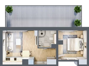 2 pokoje, apartament inwestycyjny 33,18 m², piętro 3, oferta nr MN57, Apartamenty Wypoczynkowa, Jastrzębia Góra, ul. Wypoczynkowa