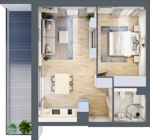 2 pokoje, apartament inwestycyjny 42,00 m², piętro 1, oferta nr MN28, Apartamenty Wypoczynkowa, Jastrzębia Góra, ul. Wypoczynkowa