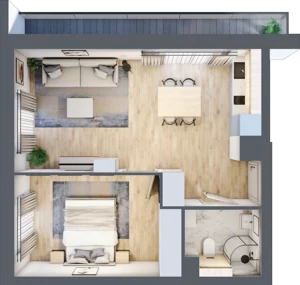 2 pokoje, apartament inwestycyjny 41,31 m², piętro 1, oferta nr MN17, Apartamenty Wypoczynkowa, Jastrzębia Góra, ul. Wypoczynkowa