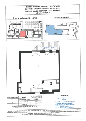 1 pokój, apartament 46,85 m², parter, oferta nr WS-B2-LM-M.0.5, Wilda Story, Poznań, Wilda, Wilda, ul. 28 Czerwca 1956 r. 156