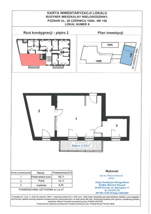2 pokoje, apartament 47,12 m², piętro 2, oferta nr WS-B1-LM-M.2.8, Wilda Story, Poznań, Wilda, Wilda, ul. 28 Czerwca 1956 r. 156