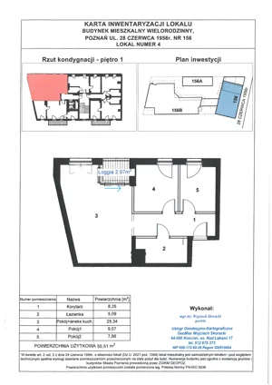 3 pokoje, apartament 55,51 m², piętro 1, oferta nr WS-B1-LM-M.1.4, Wilda Story, Poznań, Wilda, Wilda, ul. 28 Czerwca 1956 r. 156