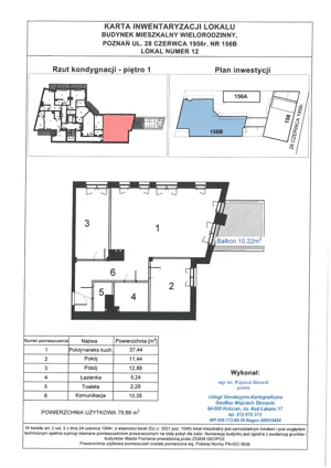 3 pokoje, apartament 79,66 m², piętro 1, oferta nr WS-B2-LM-M.1.6, Wilda Story, Poznań, Wilda, Wilda, ul. 28 Czerwca 1956 r. 156