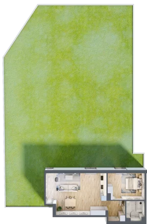 2 pokoje, mieszkanie 58,64 m², parter, oferta nr 6C0002, Jaśminowy Mokotów VI Wille Miejskie, Warszawa, Mokotów, Stegny, ul. Białego Dębu