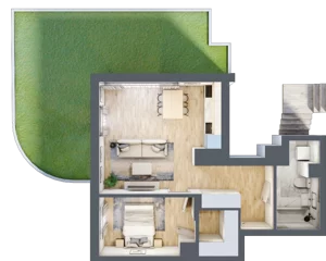 2 pokoje, mieszkanie 50,51 m², parter, oferta nr 6D0004, Jaśminowy Mokotów VI Wille Miejskie, Warszawa, Mokotów, Stegny, ul. Białego Dębu