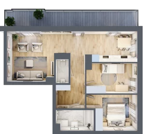 3 pokoje, mieszkanie 67,50 m², piętro 3, oferta nr AC0341, Stilla, Warszawa, Włochy, Raków, ul. Fajansowa 5