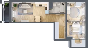 3 pokoje, apartament 62,24 m², piętro 1, oferta nr 1BE0104, Awangarda Mogilska, Kraków, Prądnik Czerwony, Rakowice, ul. Mogilska 126