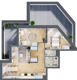 3 pokoje, apartament 72,73 m², piętro 5, oferta nr 1BA0501, Awangarda Mogilska, Kraków, Prądnik Czerwony, Rakowice, ul. Mogilska 126