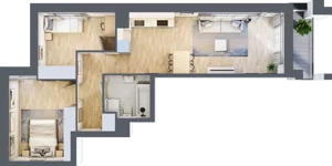 3 pokoje, apartament 59,14 m², piętro 2, oferta nr 1BC0205, Awangarda Mogilska, Kraków, Prądnik Czerwony, Rakowice, ul. Mogilska 126