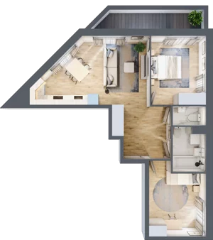 3 pokoje, apartament 60,81 m², piętro 2, oferta nr 1BA0201, Awangarda Mogilska, Kraków, Prądnik Czerwony, Rakowice, ul. Mogilska 126