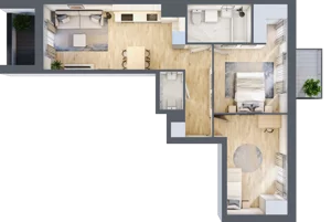 3 pokoje, apartament 58,85 m², piętro 1, oferta nr 1BB0101, Awangarda Mogilska, Kraków, Prądnik Czerwony, Rakowice, ul. Mogilska 126