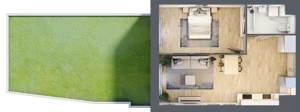 2 pokoje, apartament 46,10 m², parter, oferta nr 1BE0001, Awangarda Mogilska, Kraków, Prądnik Czerwony, Rakowice, ul. Mogilska 126