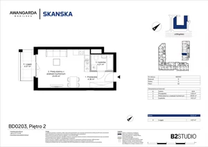 1 pokój, apartament 31,62 m², piętro 2, oferta nr 1BD0203, Awangarda Mogilska, Kraków, Prądnik Czerwony, Rakowice, ul. Mogilska 126