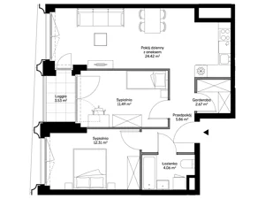 3 pokoje, apartament 60,81 m², piętro 2, oferta nr A0211, Mazowiecka 21, Kraków, Krowodrza, Łobzów, Mazowiecka 21