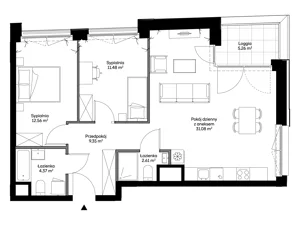 3 pokoje, apartament 71,45 m², piętro 1, oferta nr B0109, Mazowiecka 21, Kraków, Krowodrza, Łobzów, Mazowiecka 21