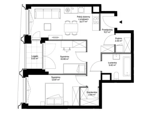 3 pokoje, apartament 59,68 m², piętro 2, oferta nr B0204, Mazowiecka 21, Kraków, Krowodrza, Łobzów, Mazowiecka 21