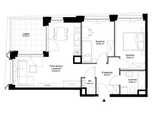 3 pokoje, apartament 61,18 m², piętro 2, oferta nr B0205, Mazowiecka 21, Kraków, Krowodrza, Łobzów, Mazowiecka 21