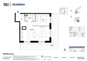 2 pokoje, mieszkanie 46,36 m², parter, oferta nr AA0003, NU3 Warszawa Wola, Warszawa, Wola, Czyste, ul. Kolejowa