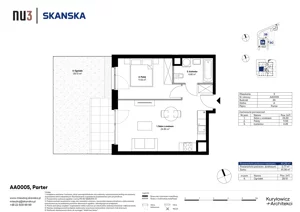 2 pokoje, mieszkanie 40,29 m², parter, oferta nr AA0005, NU3 Warszawa Wola, Warszawa, Wola, Czyste, ul. Kolejowa