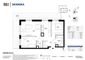 3 pokoje, mieszkanie 63,73 m², parter, oferta nr AA0006, NU3 Warszawa Wola, Warszawa, Wola, Czyste, ul. Kolejowa