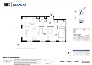 3 pokoje, mieszkanie 71,50 m², piętro 2, oferta nr AA0201, NU3 Warszawa Wola, Warszawa, Wola, Czyste, ul. Kolejowa