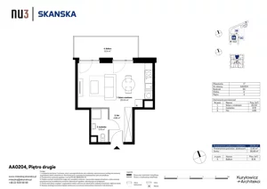 1 pokój, mieszkanie 28,09 m², piętro 2, oferta nr AA0204, NU3 Warszawa Wola, Warszawa, Wola, Czyste, ul. Kolejowa