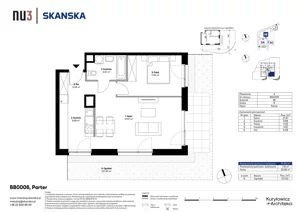 2 pokoje, mieszkanie 48,81 m², piętro 1, oferta nr AA0103, NU3 Warszawa Wola, Warszawa, Wola, Czyste, ul. Kolejowa