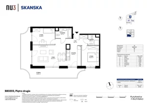 3 pokoje, mieszkanie 65,78 m², piętro 2, oferta nr BB0203, NU3 Warszawa Wola, Warszawa, Wola, Czyste, ul. Kolejowa