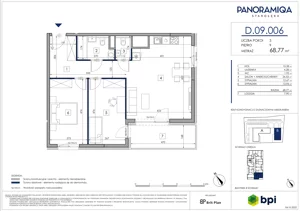 3 pokoje, apartament 68,70 m², piętro 9, oferta nr D.09.006, Panoramiqa, Poznań, Rataje, Starołęka, ul. Wagrowska 1A