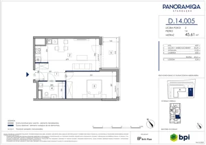2 pokoje, apartament 45,69 m², piętro 14, oferta nr D.14.005, Panoramiqa, Poznań, Rataje, Starołęka, ul. Wagrowska 1A